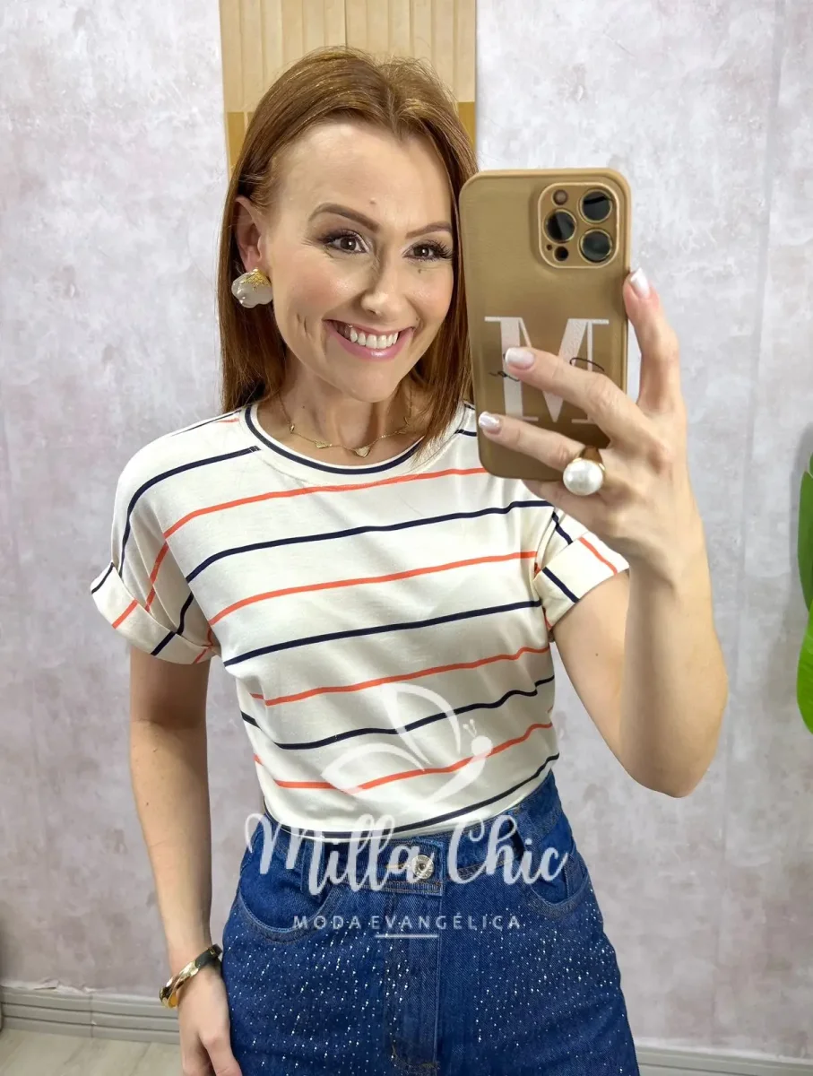 Blusa Narcisa listras em viscolycra - Image 4