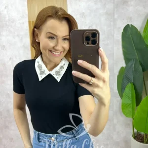 Blusa Évora Em Tricot Modal – Preta
