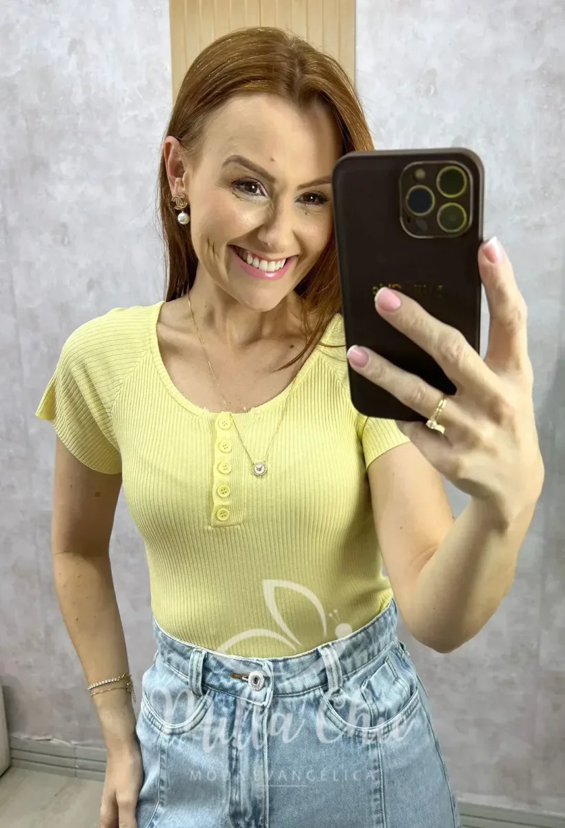 Blusa Mary em Tricot – Manteiga - Image 2